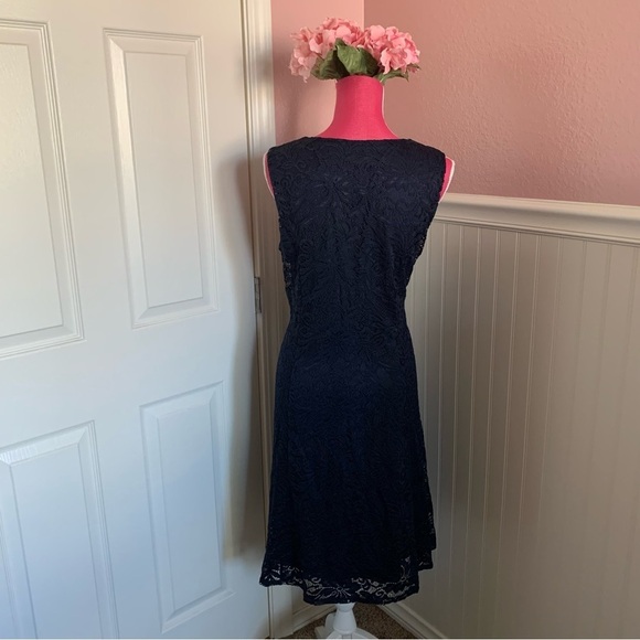 NWT JMCollection Navy Lace A-Line, size Large, Sleeveless - Picture 6 of 6